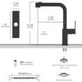 thumbnail image 5 of Square Kitchen Faucet Black, S304 Stainless Steel Modern Sink Faucets with Pull Out Sprayer 2 Modes, Single Handle Faucet Kitchen for RV Bar Sink, 5 of 6