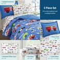 thumbnail image 4 of Wildkin Kids 5 Pc Twin Microfiber Bed in a Bag for Boys & Girls (Heroes Blue), 4 of 7