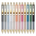 thumbnail image 1 of Gel Pens Black Ink Pen 0.5mm Fine Point Pens Smooth Writing Retractable Office Supplies (12-Count),12 * fine Point Pens,Multicolor, 1 of 6
