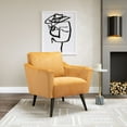 thumbnail image 4 of Accent Chair, Fabric, Wood, Yellow, Black, Living Lounge Cafe Room Hotel Lobby Hospitality, 4 of 10