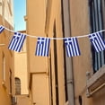 thumbnail image 3 of Banderas de Grecia Bandera de cadena pequeña griega Bandera Mini Banderas nacionales del mundo Banderines para eventos de fiesta Mini Bandera de Grecia Bandera colgante, 3 of 4