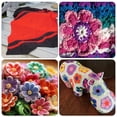 thumbnail image 6 of 12 Rolls Latch Hook Yarn, Latch Hook Kit Yarn Precut Hook Rugs Yarn Crochet Colorful, Pink Red Brown Tone, 6 of 6
