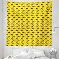 thumbnail image 1 of Dogs Tapestry, Yellow Background with Fun Pet Characters in Simple Doodle Style, Fabric Wall Hanging Decor for Bedroom Living Room Dorm, 5 Sizes, Yellow Pale Brown Black, by Ambesonne, 1 of 1
