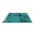 thumbnail image 2 of Ahgly Company Machine Washable Indoor Rectangle Abstract Turquoise Blue Modern Area Rugs, 7' x 10', 2 of 4