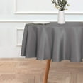 thumbnail image 2 of LAICAIW Round Tablecloth-48 Inch-Water Resistant Spill Proof Washable Polyester Table Cloth Decorative Fabric Table Cover for Dining Table, Buffet Parties and Camping, Light Grey, 2 of 7