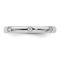thumbnail image 3 of Auriga Fine Jewelry 14K White Gold Size 5 Bezel-set 1/10 carat Diamond Complete Eternity Band for Women, 3 of 6