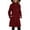 *Wine, variant on ClodeEU Women's Wool Blend Classic Stand Collar Pea Coat With Belt,Long Sleeve Winter Coat Wine,Womens Plus XL
