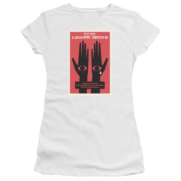 Star Trek Tng Season 7 Episode 15 Junior Women's Sheer T-Shirt White