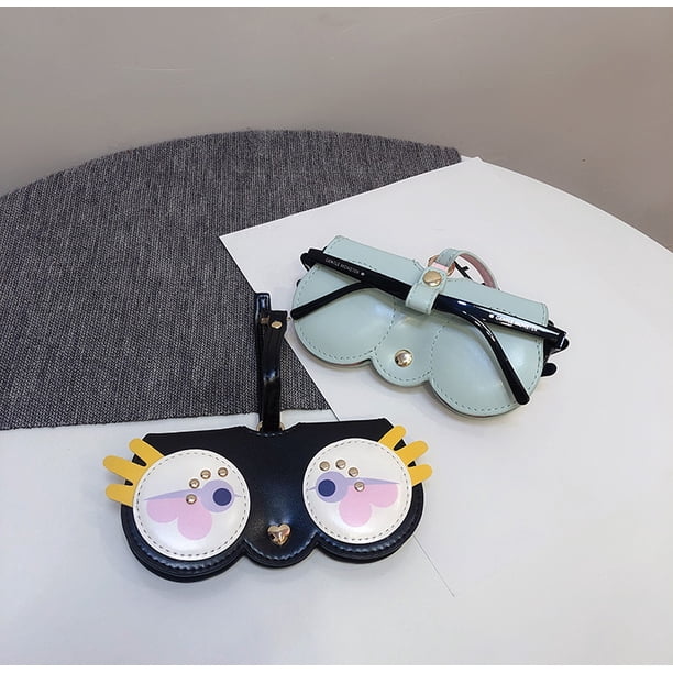Estuche de dibujos animados para gafas, portátil, para hombres y mujeres, para guardar gafas de miopía, funda protectora, bolsa para gafas, accesorios para colgar