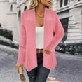 thumbnail image 2 of FAIWAD Women’s Open Front Draped Lapel Cardigan Long Sleeve Loose Spring Lightweight Soft Outwear, 2 of 7