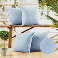 thumbnail image 5 of Deconovo Spring Pillow Covers 18x18 inch Sky Blue Square Burlap Cushion Cases for Bedroom, Pack of 4 (Covers Only), 5 of 9