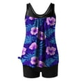 thumbnail image 6 of Tankini Swimsuits Plus Size High Waist Women Sleeveless Bathing Suit Two-Piece Floral Print Sport Swimwear, 6 of 7