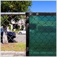 thumbnail image 3 of ColourTree 6' x 50' Green Fence Privacy Screen Windscreen Cover Fabric Shade Tarp Netting Mesh Cloth - Commercial Grade 170 GSM - Cable Zip Ties Included - We Make Custom Size, 3 of 5