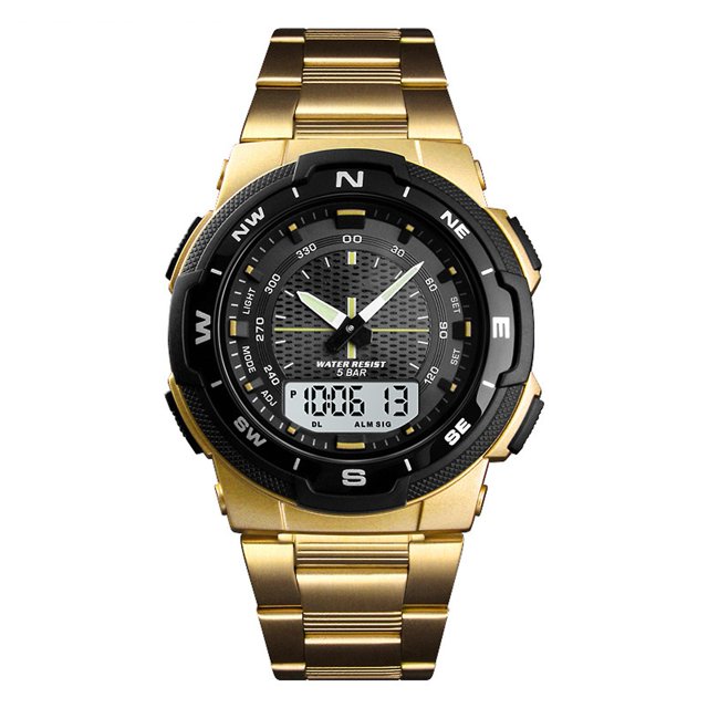 Electronic Digital Watch Multifunctional Fashion Watch Casual Wrist Watch For Men Boys NewGold