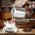 thumbnail image 2 of Xiao Hua 350ml stainless steel milk frother with lid, suitable for espresso, milk, cream, etc., can be used as a milk frother cup or frother, 1 piece, 2 of 5