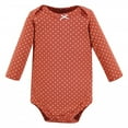 thumbnail image 5 of Hudson Baby Infant Girl Cotton Long-Sleeve Bodysuits, Pumpkin Spice Date 3-Pack, 12-18 Months, 5 of 5