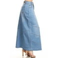 thumbnail image 2 of Fashion2Love Women’s Plus Size High Rise Pencil Long Jeans Maxi Denim Skirt, 2 of 8