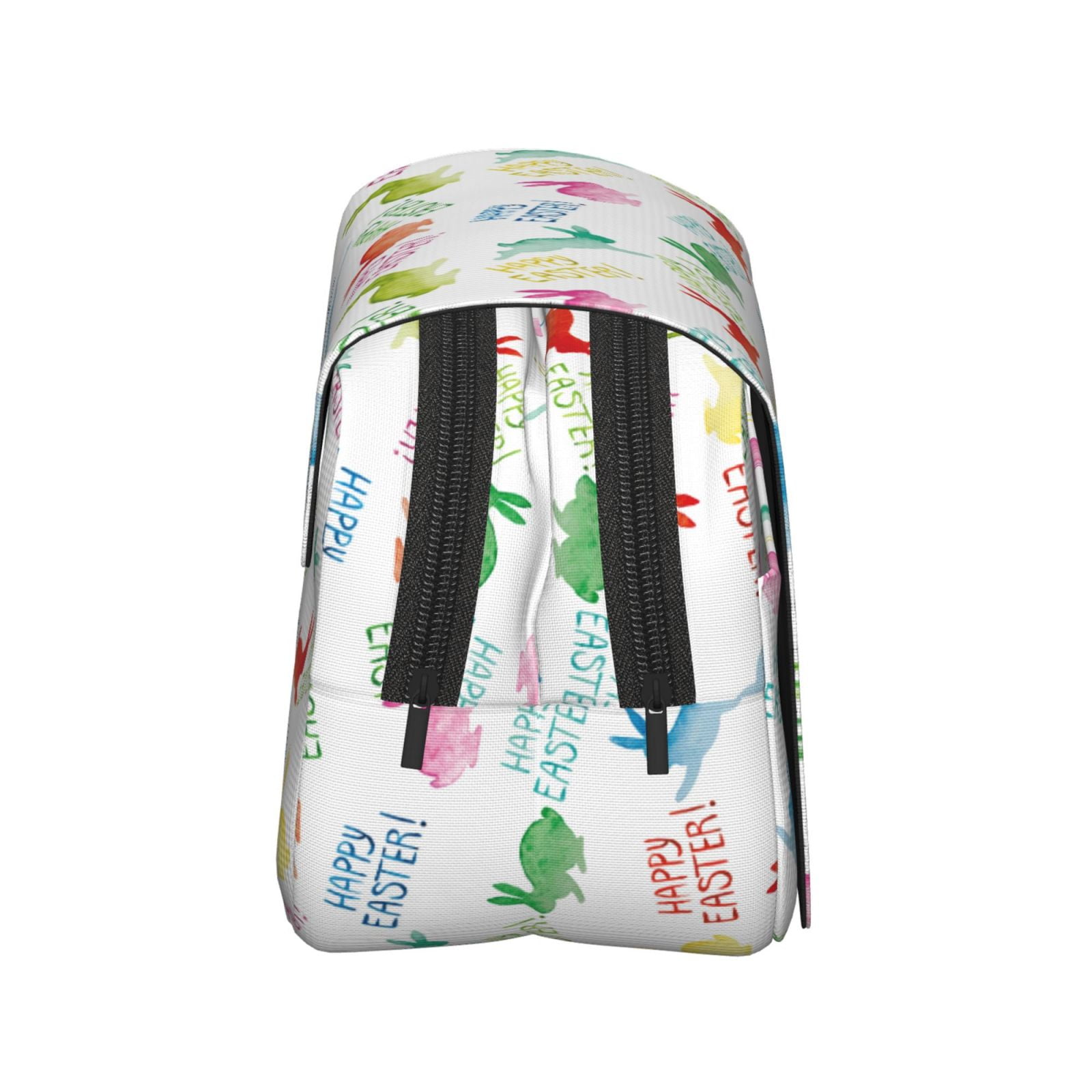 Rateoe Happy Easter Rabbit Pattern Double Clamshell Pen Case, Storage Organizer with Two Zipper Compartments– Holds Up to 50 Pencils & Pens