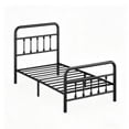 thumbnail image 5 of PAPROOS Twin Bed Frame with Headboard and Footboard, Metal Platform Bed with Under Bed Storage, No Box Spring Needed, Noise Free, Black, 5 of 11