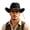 Black, variant on Wide Curved Brim Western Cowboy Hat Decorative Beaded Lightweight Felt Fedora Hat Travel Party Vintage Sun Hat For Men Women Black