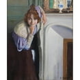 thumbnail image 2 of Santiago Rusiñol 15x17 Black Ornate Wood Framed Double Matted Museum Art Print Titled - Laughing Girl (1894), 2 of 5