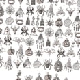 thumbnail image 3 of Colgantes de joyería Sunnimix 100 piezas Plata antigua Halloween, 3 of 8