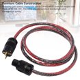 thumbnail image 4 of Cable De Alimentación Para Audiófilos, Blindaje De Cobre OFC Cable De Alimentación HiFi Plug And Play Versátil Para Potente Filtro Tocadiscos Amplificador Reproductor De CD, 4 of 7