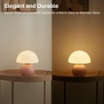 thumbnail image 3 of Mushroom Lamp Vintage Bedside Table Lamp  Glass Mushroom Decor Nightstand Lamp with 3 Color Temps, Cute Retro Small Desk Lamp for Bedroom Office, Mid Century Modern Aesthetic Home Deco Gift, 3 of 7