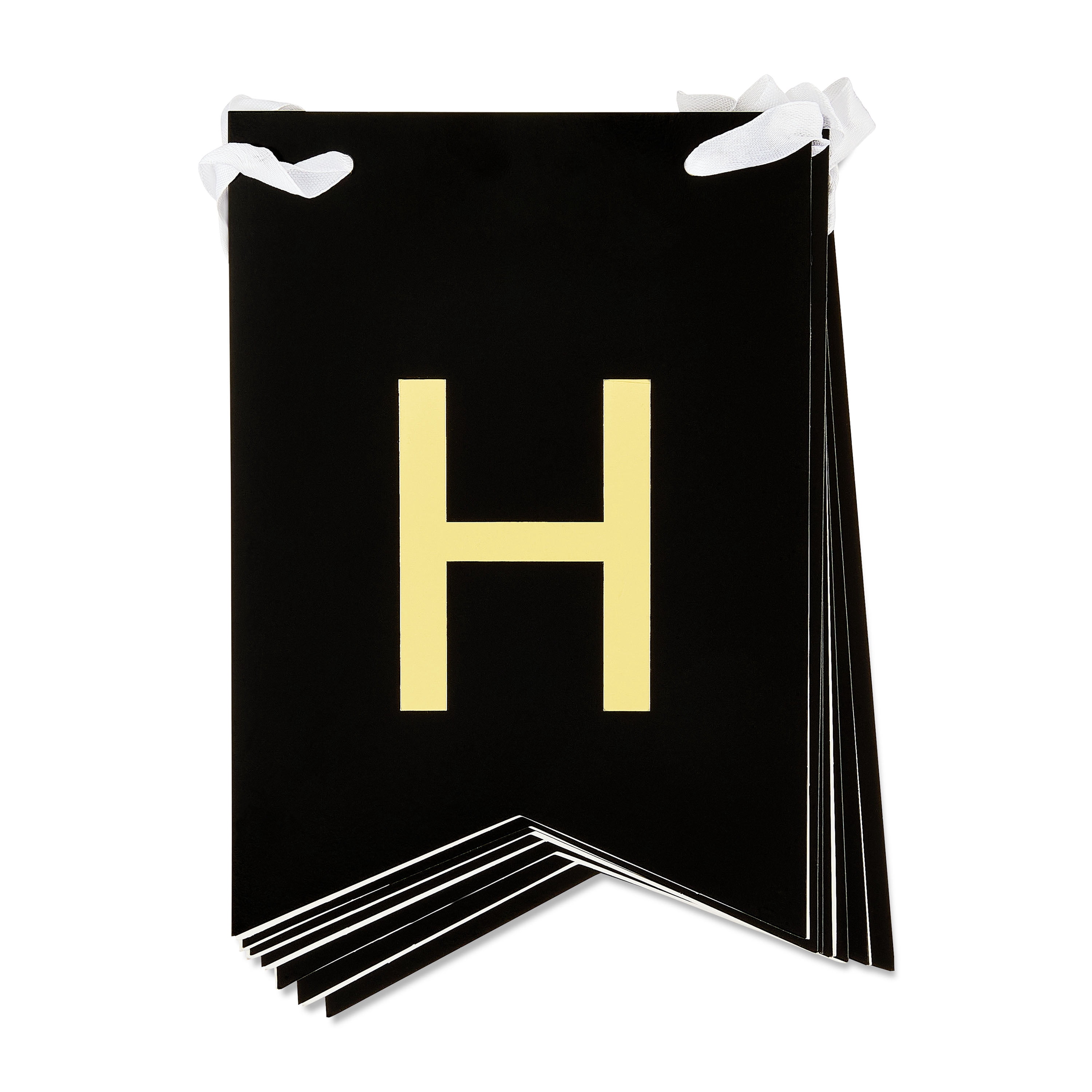 Black/Gold Happy Birthday Flag Banner, 6', by Way To Celebrate