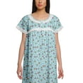 thumbnail image 3 of Moomaya Cotton Lace Neckline Sleepwear For Ladies Round Neck Womens Nightdress, 3 of 5