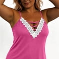 thumbnail image 6 of LEKWK Camisole Tops for Women Plus Size Lace Trim Criss Cross V Neck Tank Tops Spaghetti Strap Loose Fit Comfy Summer Shirts Fashion Going Out Y2K Shirts, 6 of 7