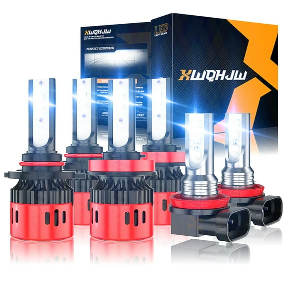 For Chrysler Pacifica 2017-2020 6Pcs LED Headlights & Fog Light Bulbs Combo Kit