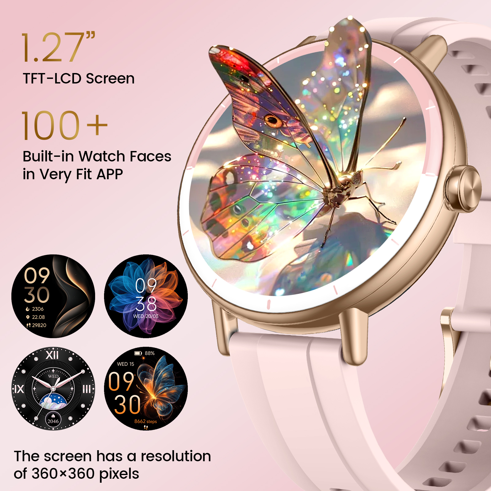 Cillso 1.27" HD Smart Watch for Women with Bluetooth Calling photo 7