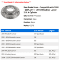 thumbnail image 2 of Rear Brake Drum - Compatible with 2008 - 2009, 2011 - 2016 Mitsubishi Lancer 2.0L 4-Cylinder 2012 2013 2014 2015, 2 of 2
