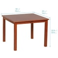 thumbnail image 2 of 30in x 30in Square Hardwood Table and Chair Set, 12in Seat Height, 2 of 9