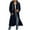 Navy, variant on Womens Rain Jacket Casual Zip Up Long Sleeve Outdoor Shacket with Pockets Solid Peacoat