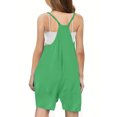 thumbnail image 4 of Girls Summer Jumpsuits Shorts Spaghetti Strap Sleeveless Loose Romper Short Pants with Pockets 5-14 Years, 4 of 5