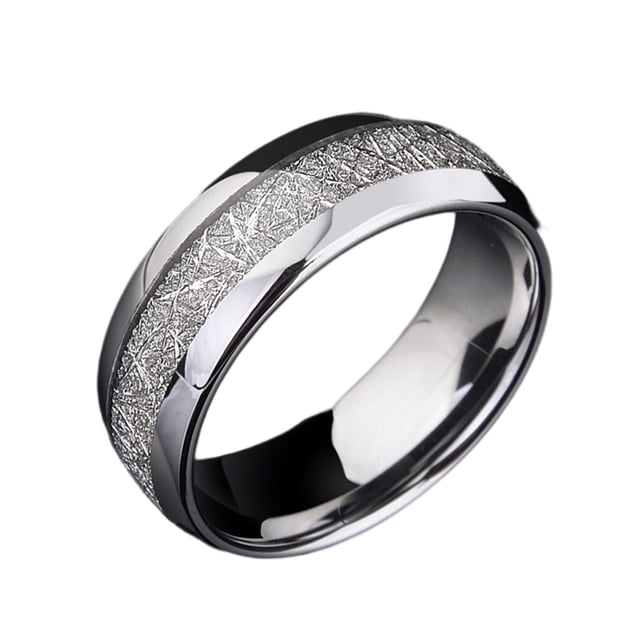 Stainless Steel Ring Jewelry Delicate Rings Dressing Up Decorative Accessory for Wedding Engagement Party Daily Working Silver Size 12