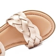 thumbnail image 3 of Women's Flat Slide Sandals Adjustable Ankle Strap Cross-strap Summer., 3 of 7