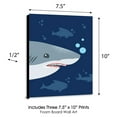 thumbnail image 4 of Big Dot of Happiness Shark Zone - Nursery Wall Art, Kids Room Decor and Jawsome Shark Home Decoration - Gift Ideas - 7.5 x 10 inches - Set of 3 Prints, 4 of 5