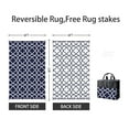 thumbnail image 7 of DEORAB 6'x9' Outdoor Rugs Reversible Plastic Straw Patio Outside Carpet Clearance Camping RV Mat,Blue & White, 7 of 7