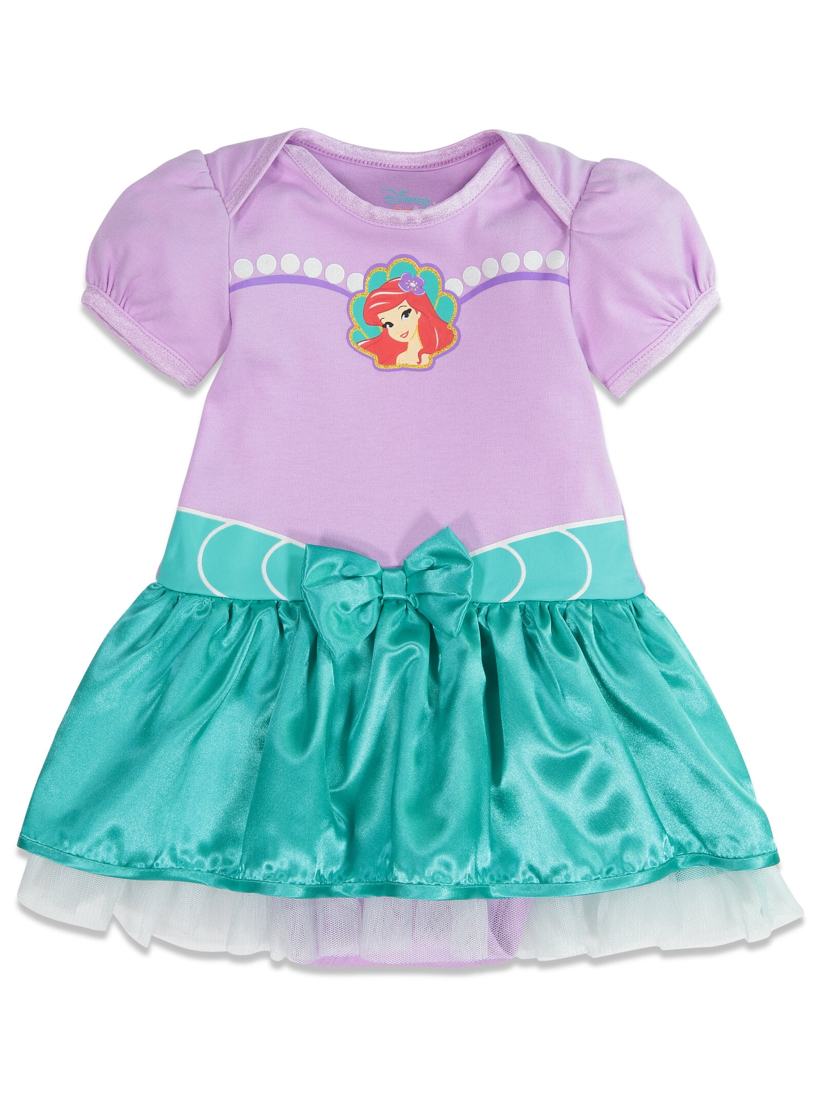 fitted lace wedding dress Posh Peanut Disney's The Little Mermaid Magical Mermaid Twirl Bodysuit Dress in Blue, 18-24 Mo, Viscose from Bamboo