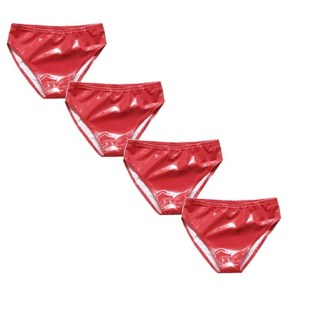 

Womens Underwear Brief Bright Small Wrapped Bright Mirror Paint High Waist Appeal Lingerie Panties4PC