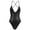 Black, variant on Aiihoo Womens Shiny Metallic One Piece Camisole Teddy Bodysuit Dance Leotard Thongs Bikini Gold M