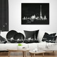 thumbnail image 4 of Designart Paris Dark Silhouette - Cityscape Painting Throw Pillow - 16x16, 4 of 5