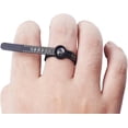 thumbnail image 4 of Ring Sizer, Ring Sizer Measuring Tool with Magnified Glass Reusable Finger Size Gauge Tape Jewelry Sizing Tool 1-17 USA Rings Size Clear and Accurate (Black Sizer Gold Scale), 4 of 5