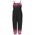 thumbnail image 2 of Odeerbi 1-6 Years Toddler Girls Summer Jumpsuit Shiny Sparkly Print Camisole Romper Casual Breathable Comfortable Overalls Strap Bib Overall Pants Playsuit, 2 of 5