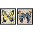 thumbnail image 1 of Great Art Now Pop Butterfly by Jodi Augustine, 2 Piece Framed Art Set Each 13.25"W x 13.25"H, 1 of 3