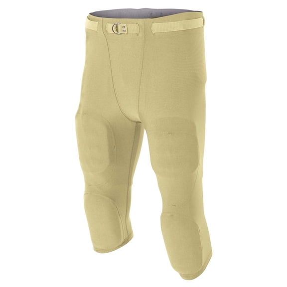 A4 Flyless Football Pant For Men in Vegas Gold | N6181