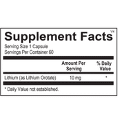 Ortho Molecular - Lithium Orotate - 60 Capsules